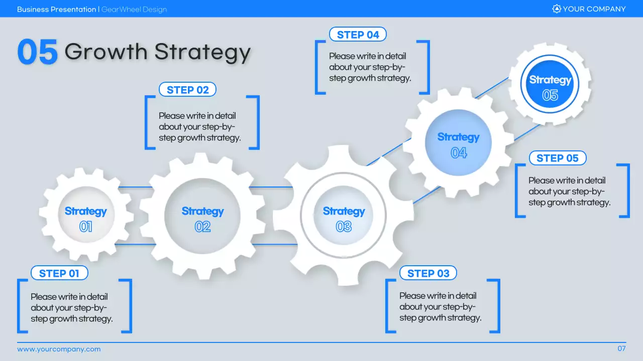 블루 모던 비즈니스 플랜 프레젠테이션