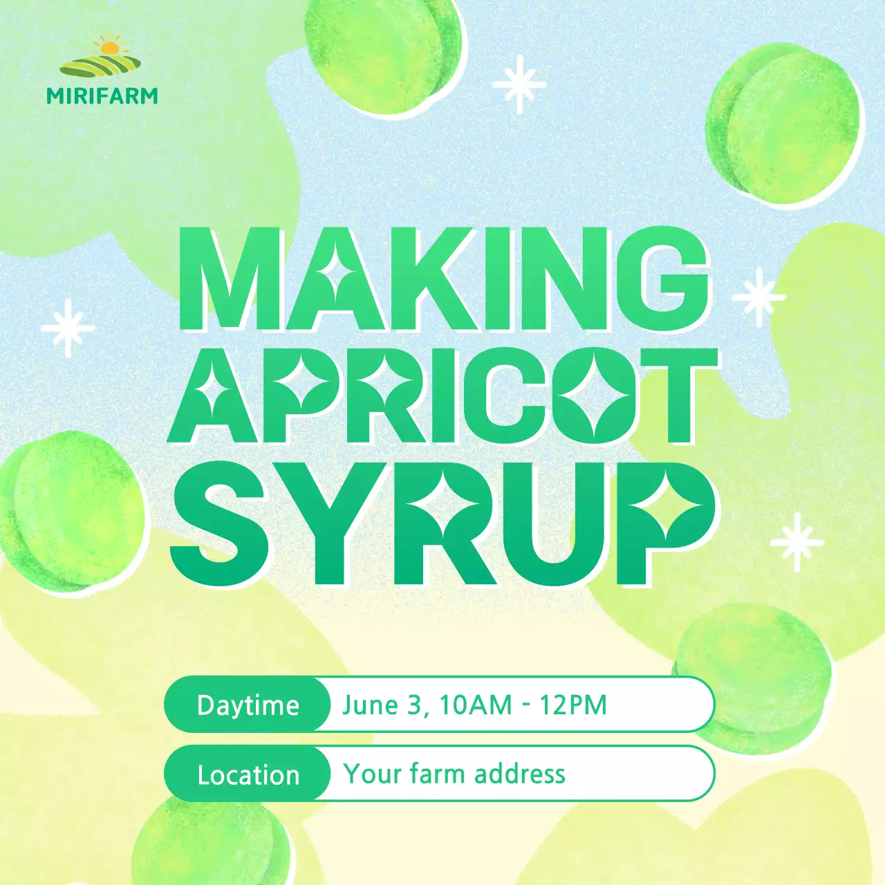 Green Trendy Farm Event Announcement Social Media Post