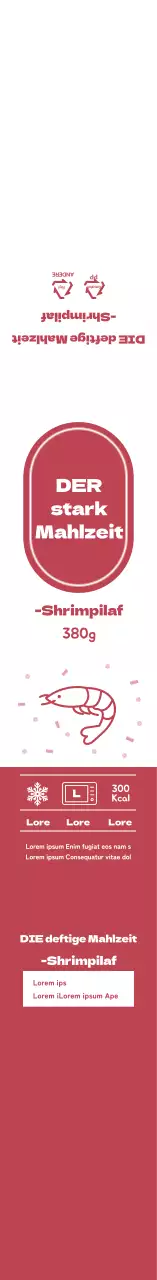 Rote einfache Ikone Pilaw Bento