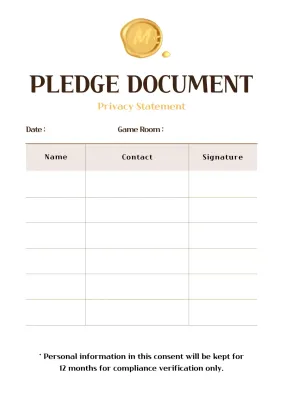 Beige Simple Pledge Document Registration
