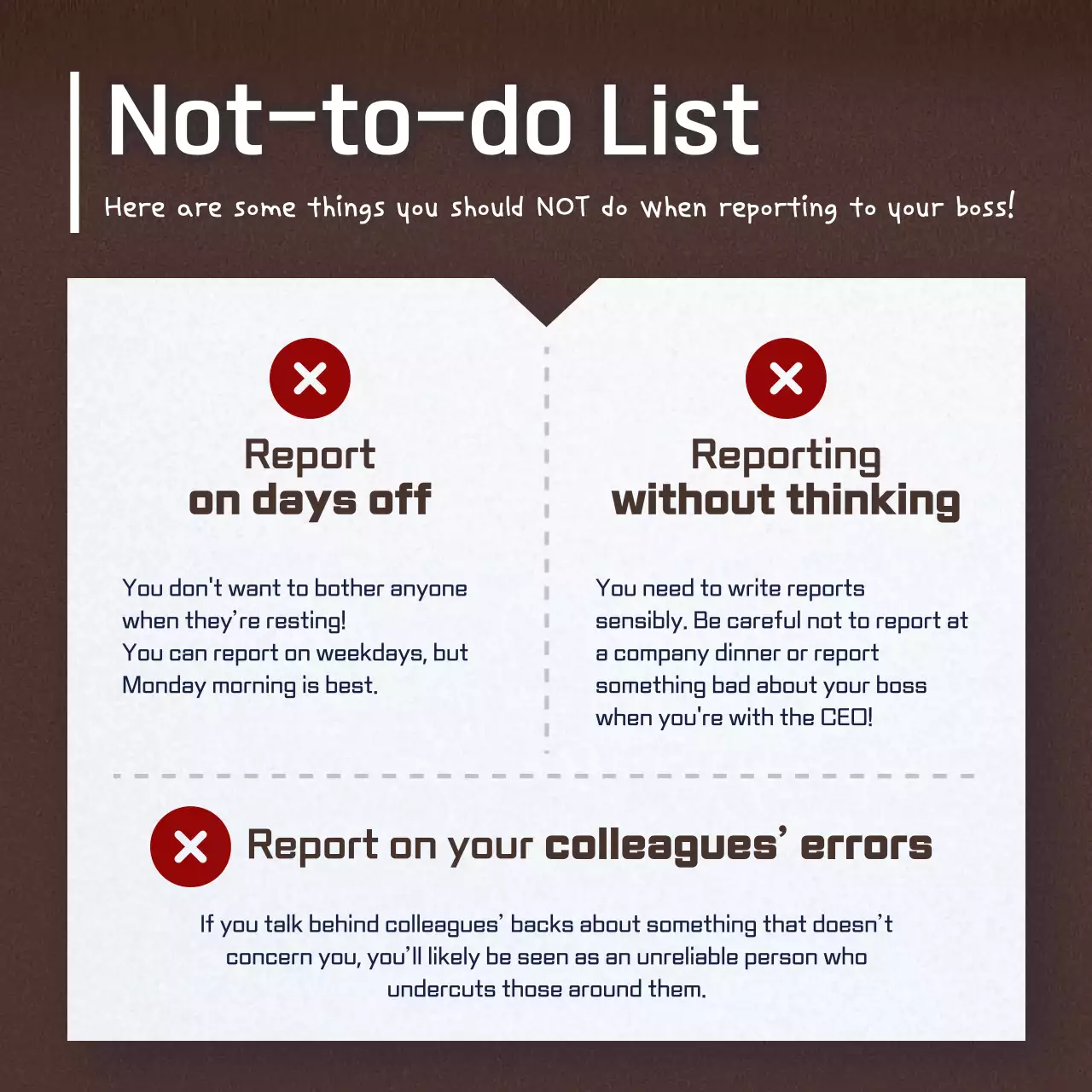 A clean blue and gray work reporting manual