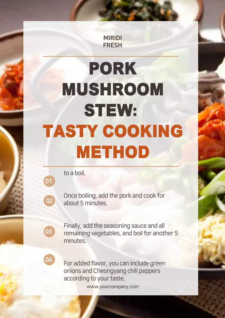 Orange Modern Cooking Recipe Poster