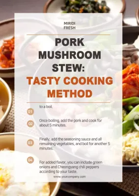 Orange Modern Cooking Recipe Poster