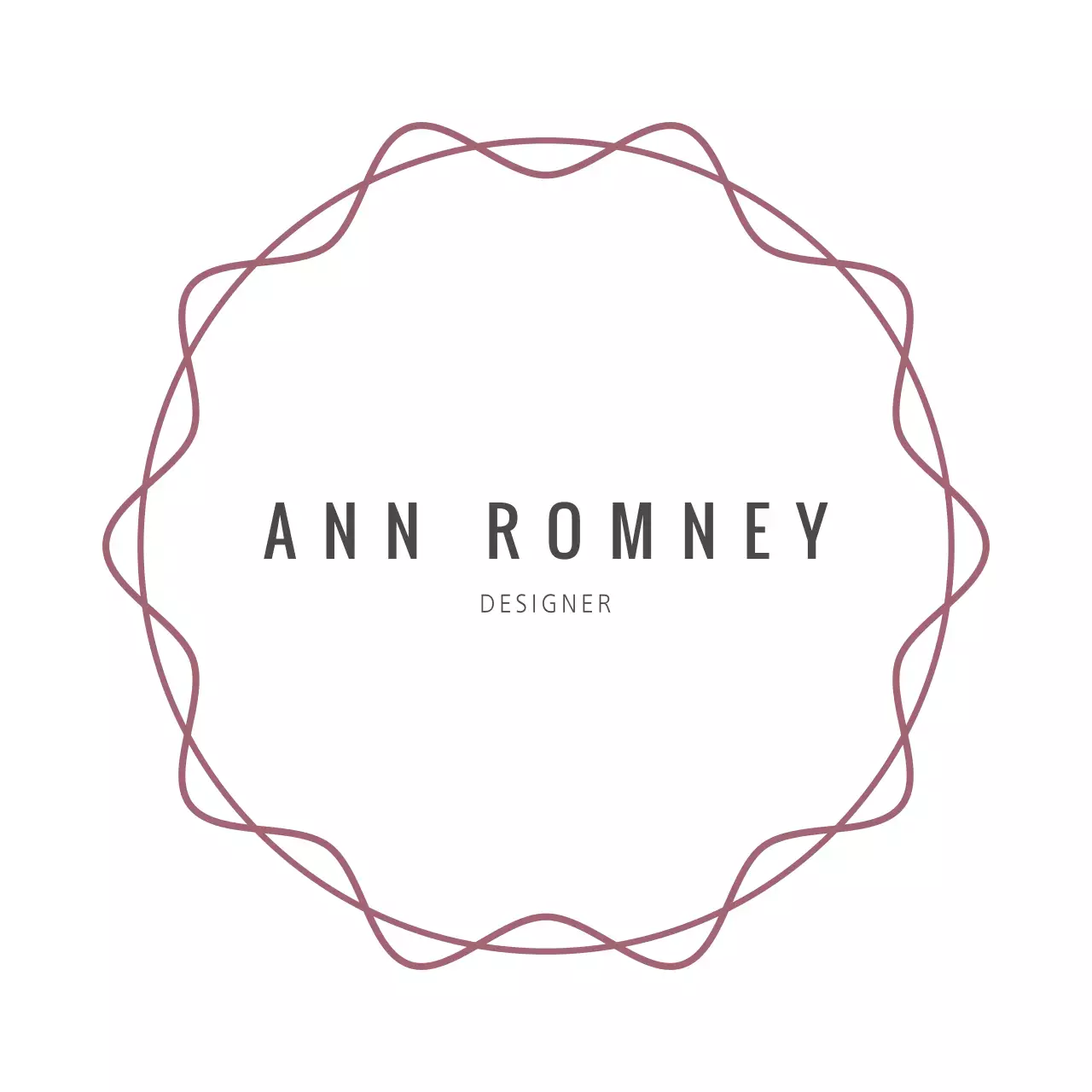 Maroon Minimalist Design Business Card Logo