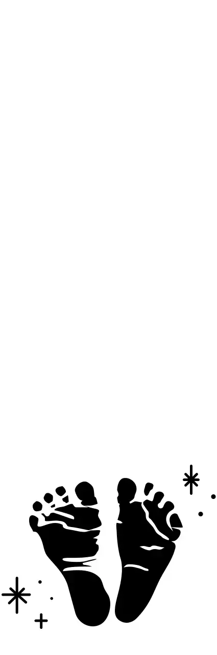 Baby shower favors with black baby footprints and stars