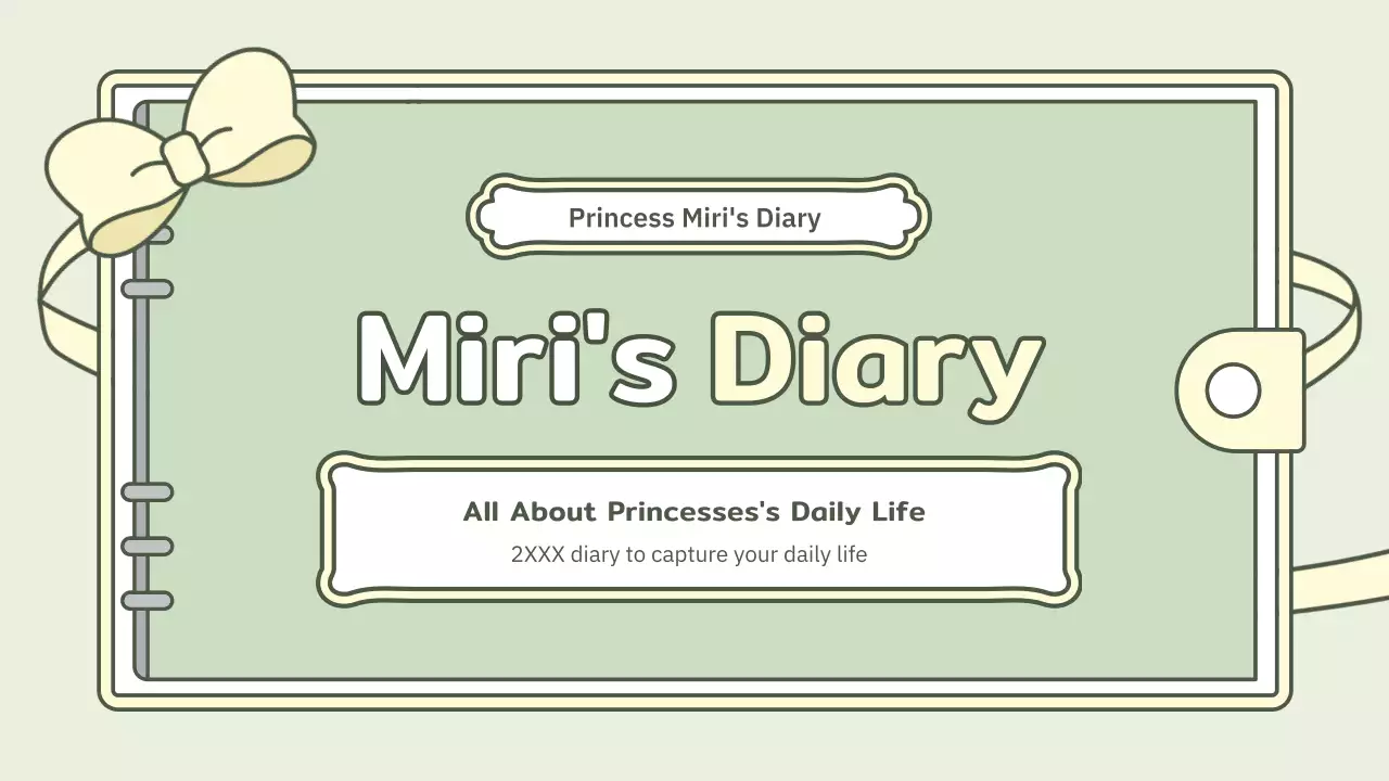 Blue Simple Diary Planner Presentation