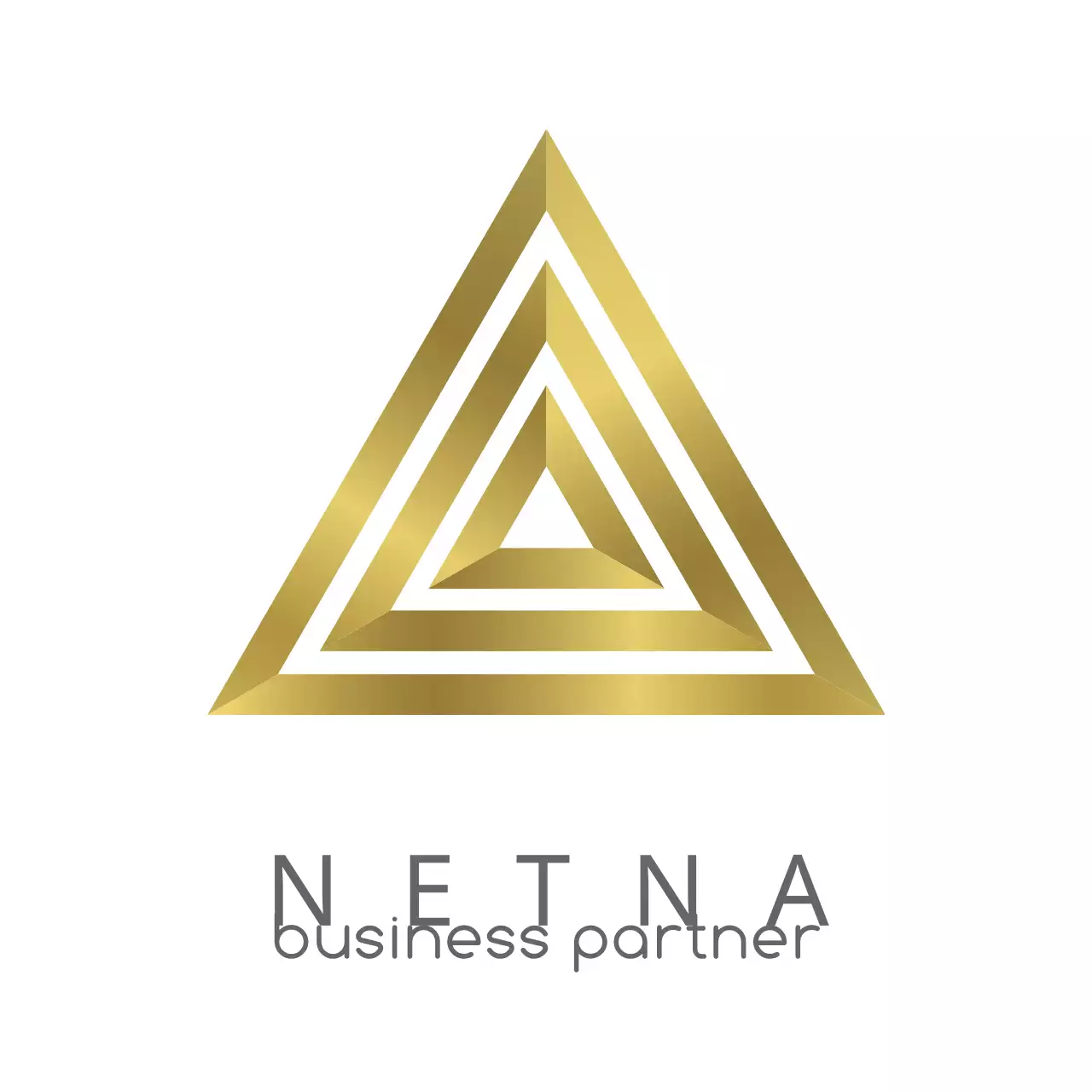 Gold Geometric Business Card Logo