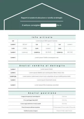 Rapporto di analisi commerciale della proprietà Turquoise Location