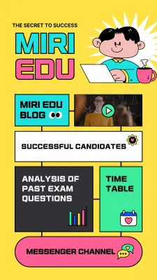 Yellow and mint pink cute character academy promotion link note