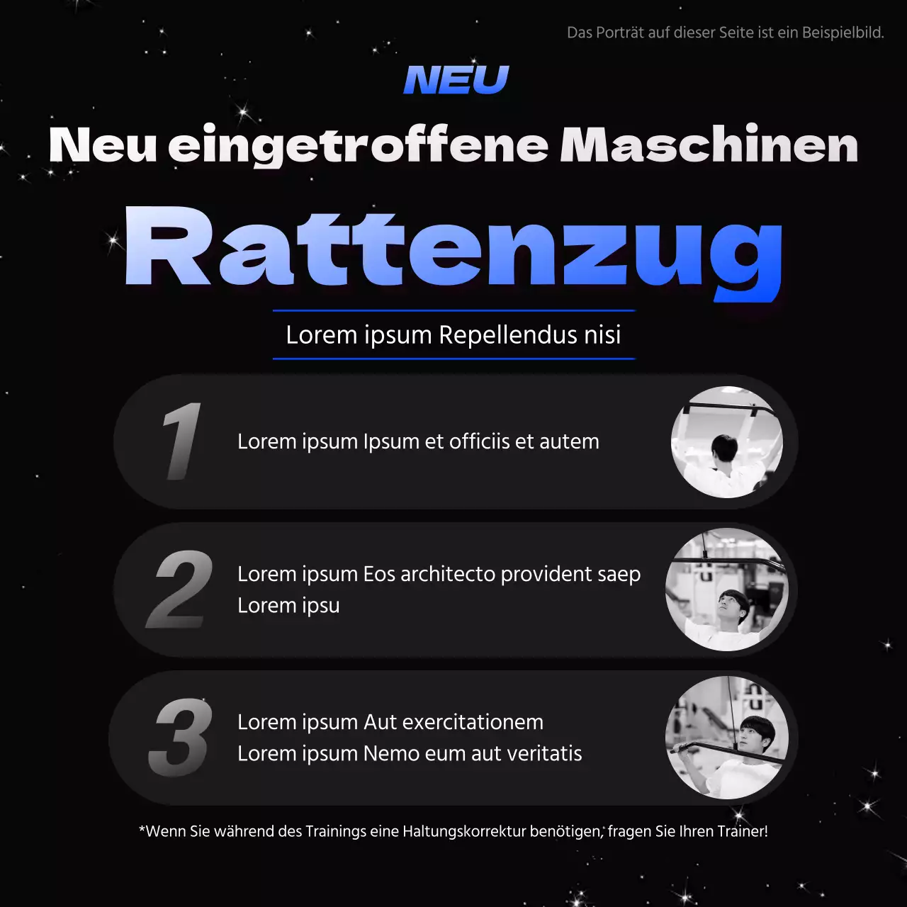 Schwarz und blau für einfache Gesundheit Fitness News