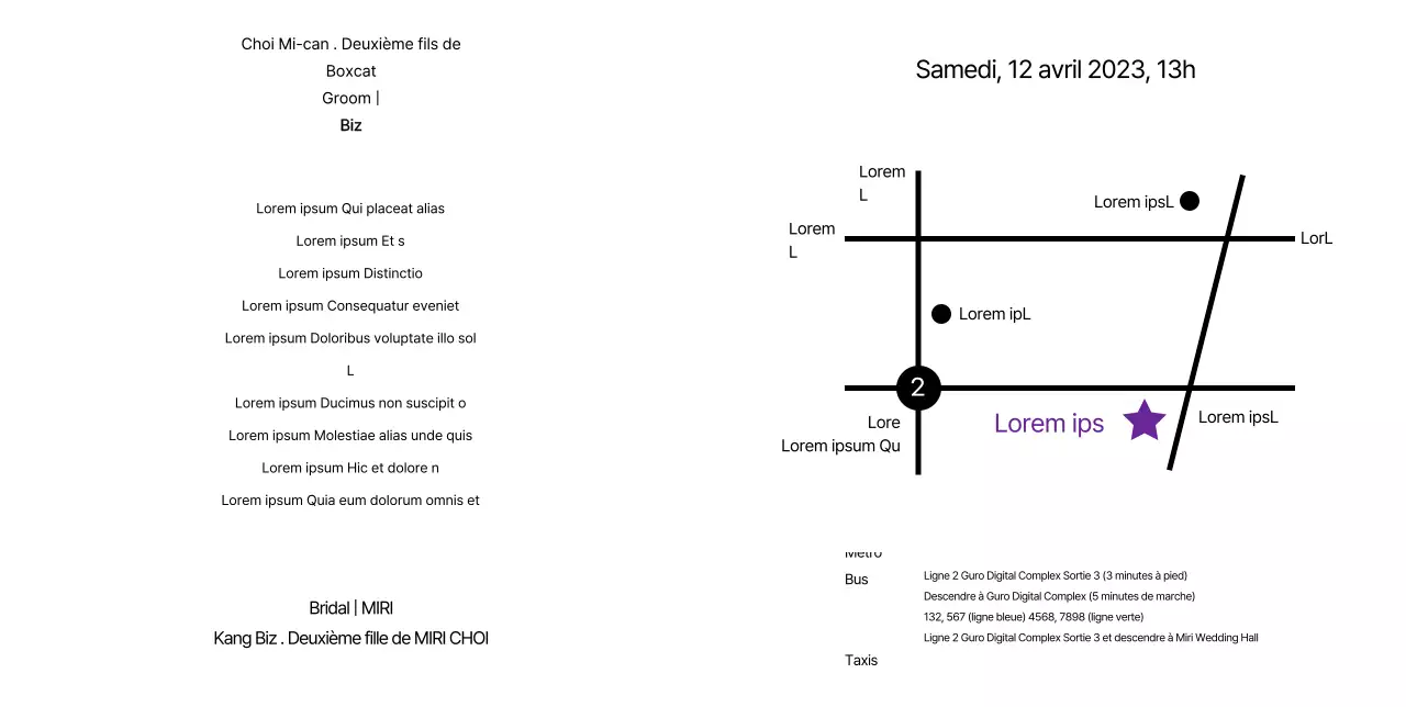 White LifeNecklace Film Wedding Invitation