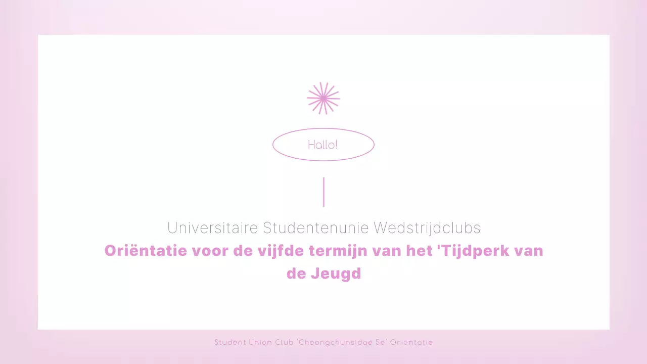 Een roze en schone gids voor cluboriëntatie