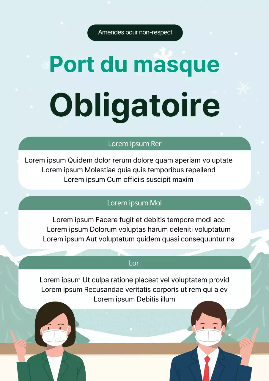 Guide de prévention du coronavirus simple et illustré en bleu