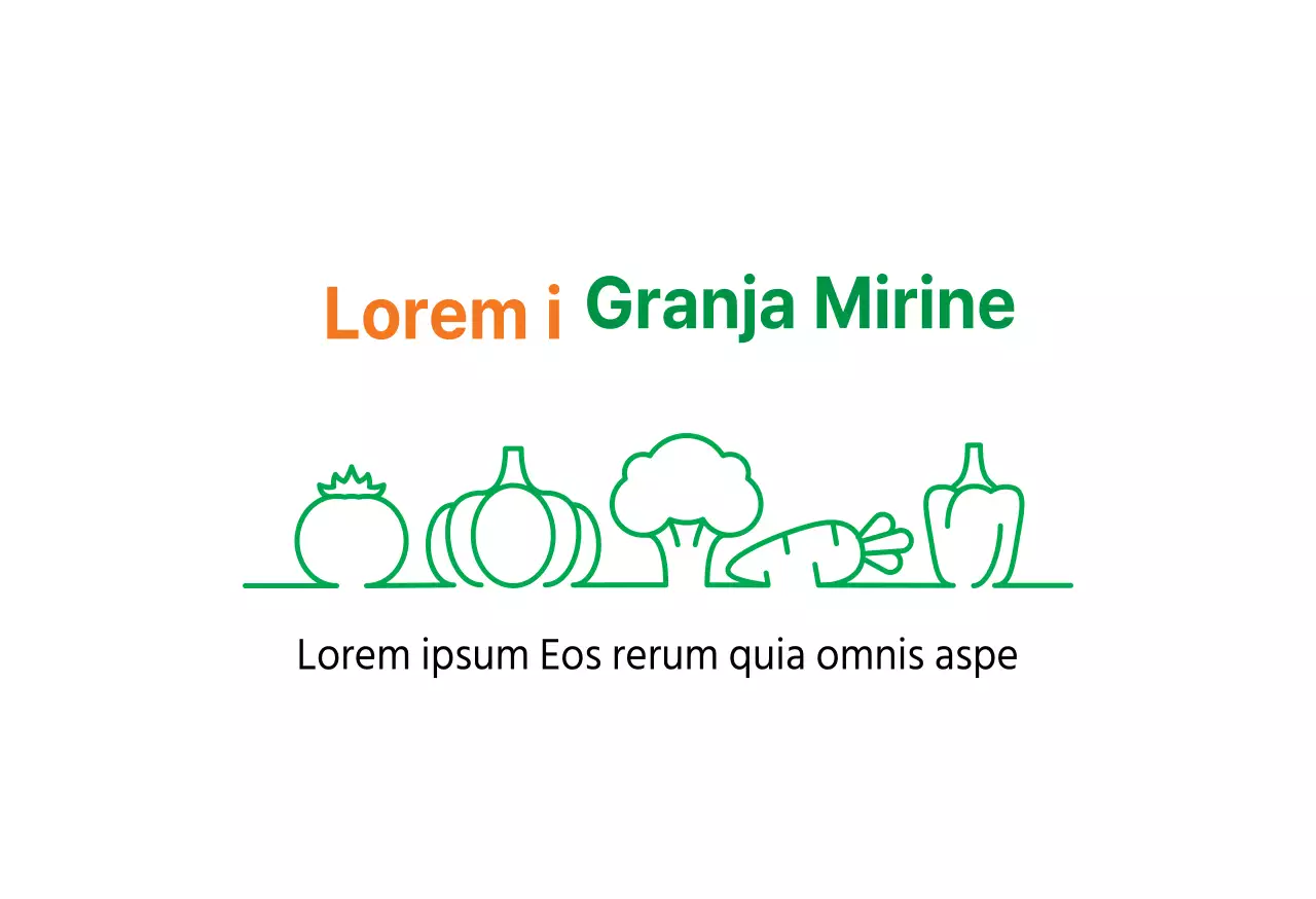 Caja de granja naranja verde