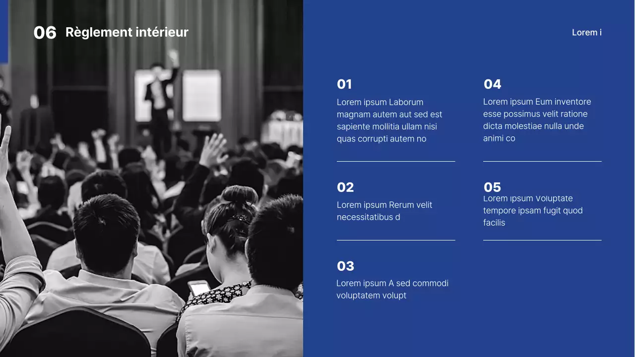 Présentation simple du concours blanc et bleu de l'université