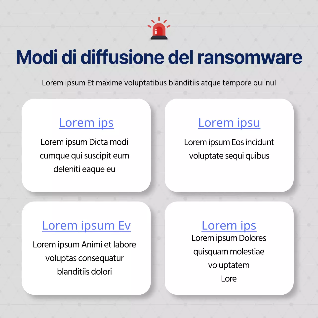 Prevenzione seria del ransomware in blu navy e grigio