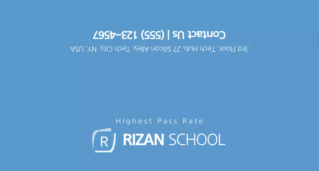 Light blue and simple for promoting Lizian School academy