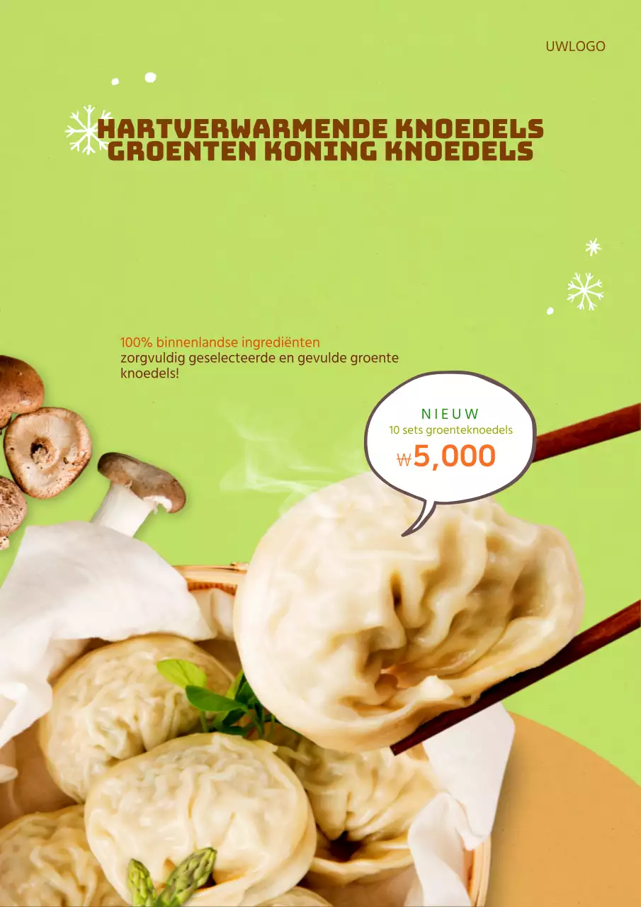 Promoot uw nieuwe gyozamenu