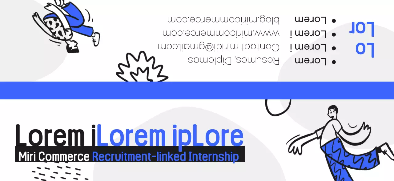 Kit sambutan peringatan magang yang terkait dengan karier dengan ilustrasi manusia berwarna biru dan hitam