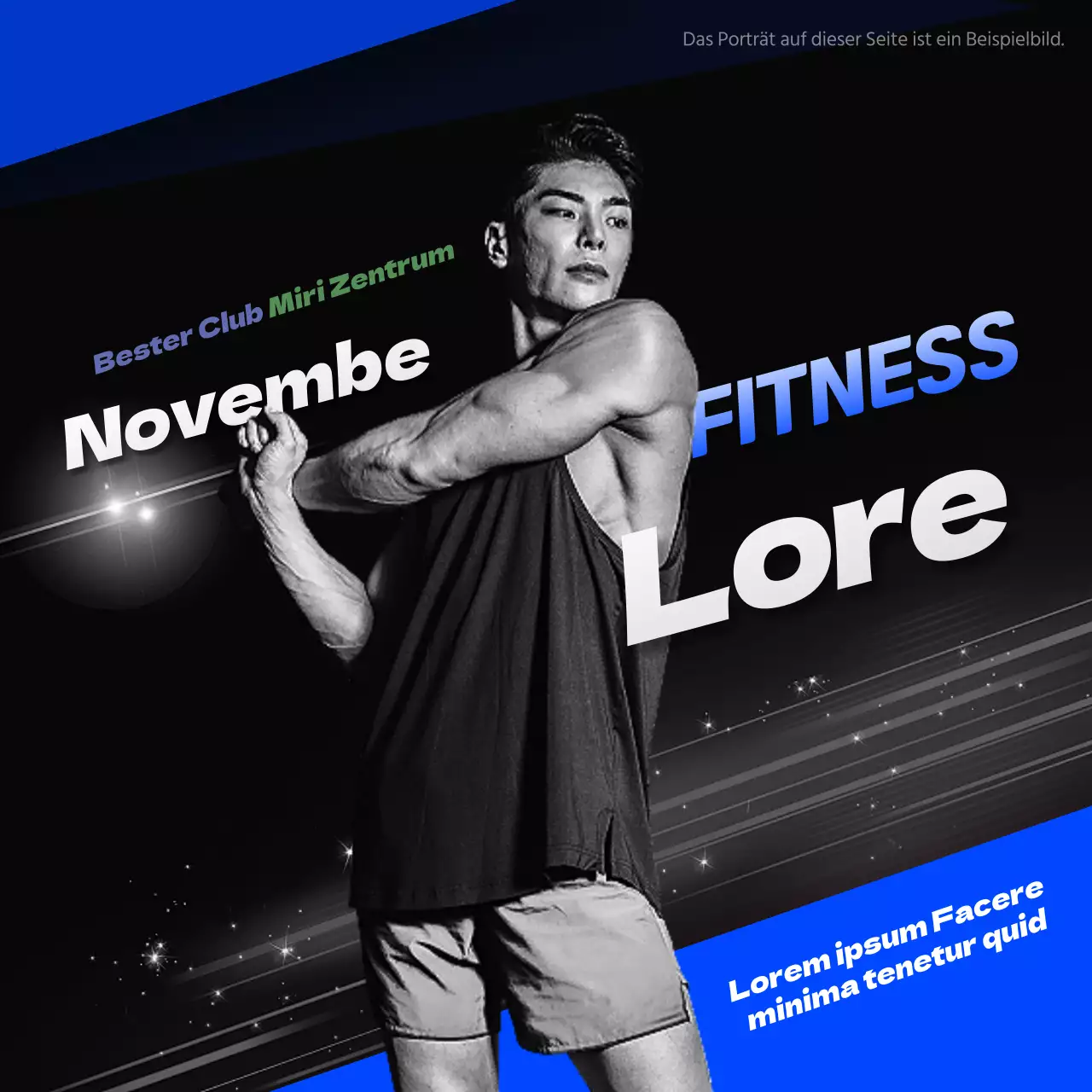 Schwarz und blau für einfache Gesundheit Fitness News