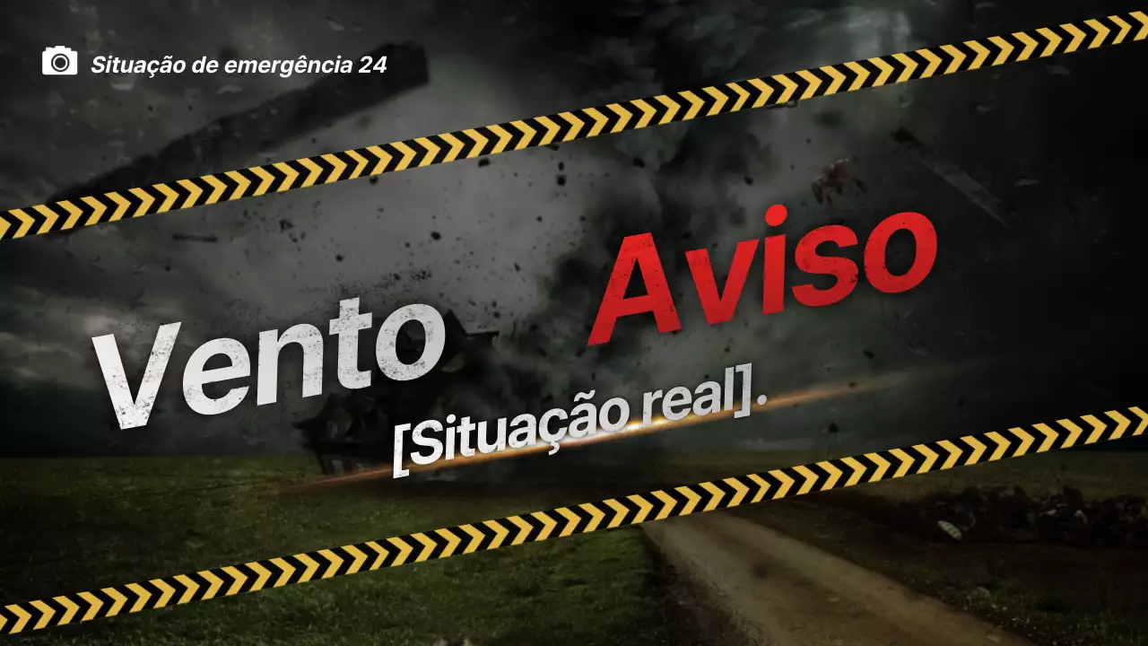 Tema de aviso de vento forte com fundo fotográfico Conceito de aviso de perigo