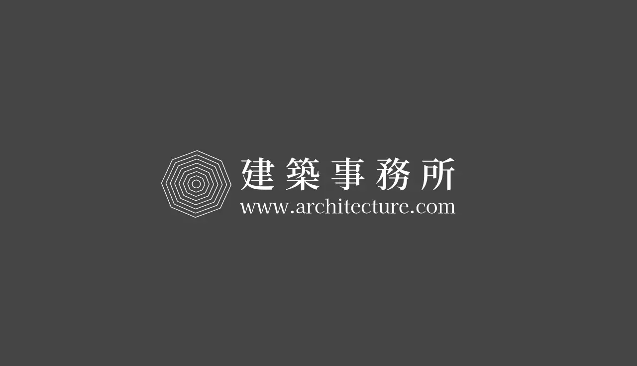 白黒 モダン 建築 名刺