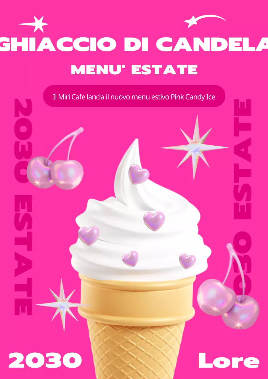 Promozione del gelato con un simpatico tocco di rosa