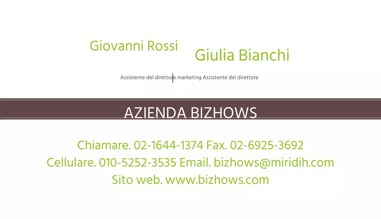 Biglietti da visita del team marketing