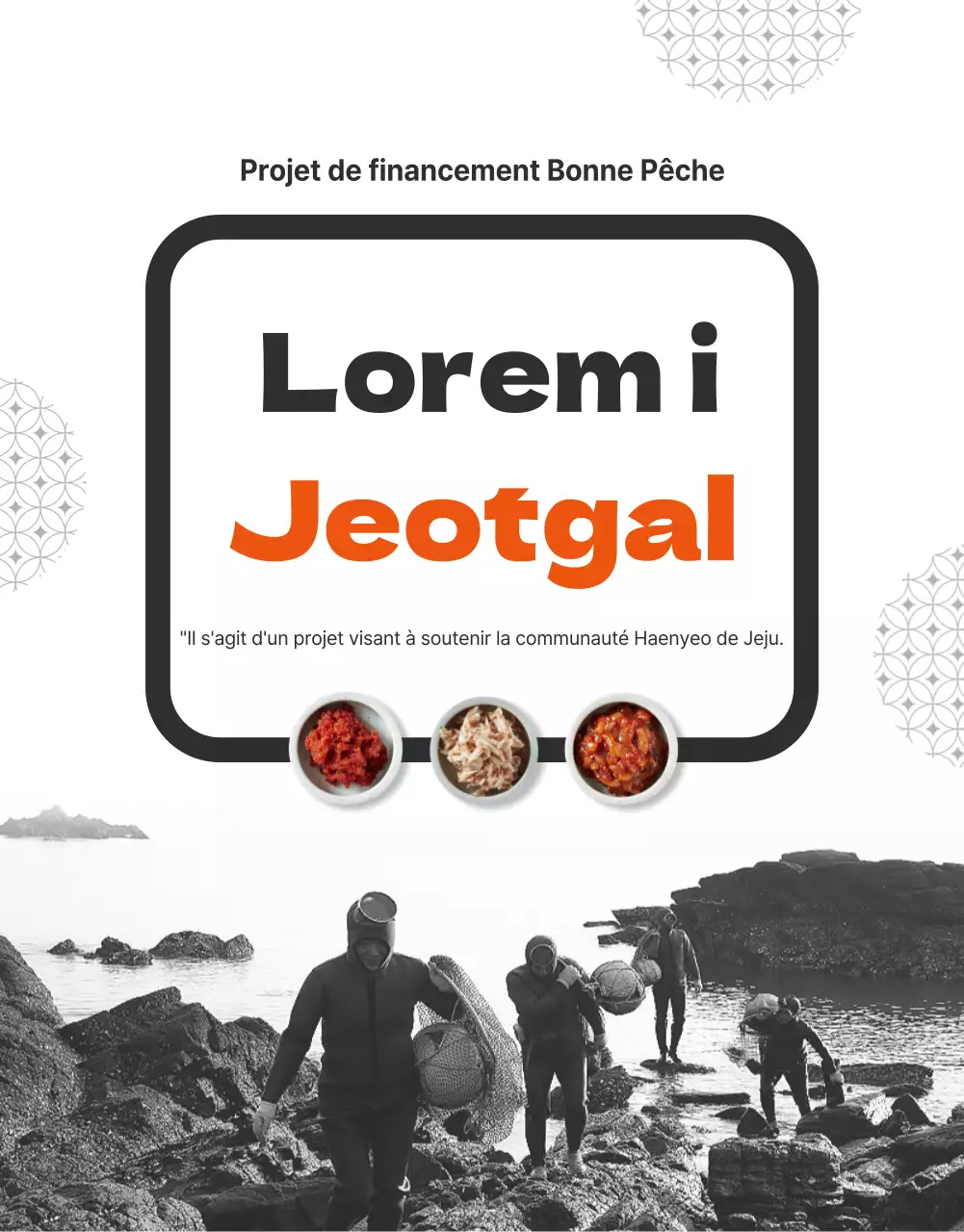 Financement de baguettes gris foncé et orange