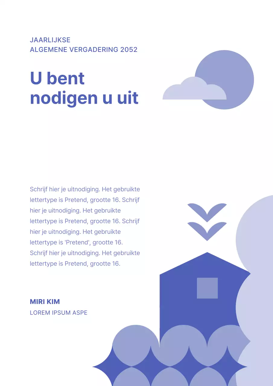 Algemene nieuwjaarsbijeenkomst in blauw, geel en groen