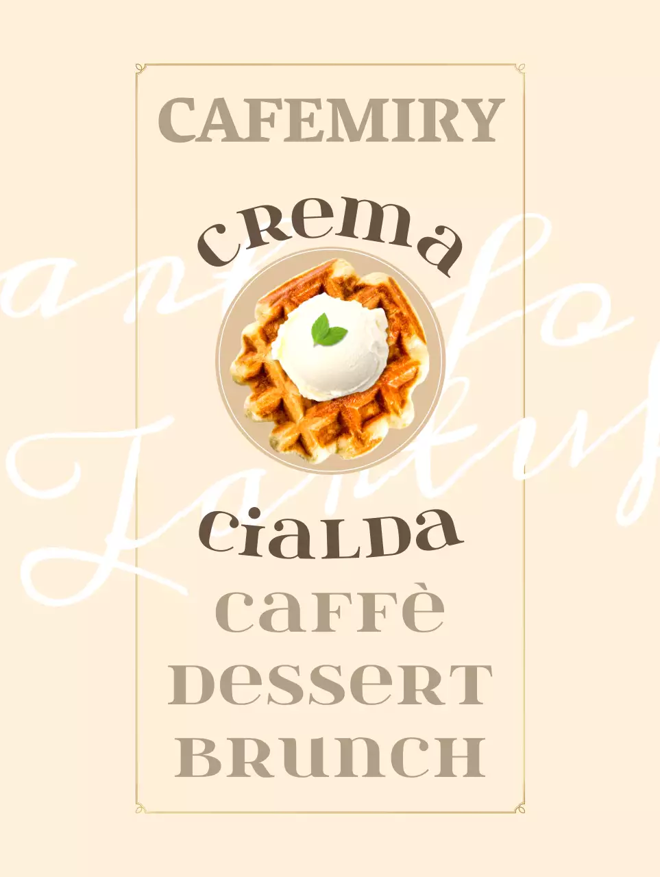 Caffè luminosi in bianco e beige