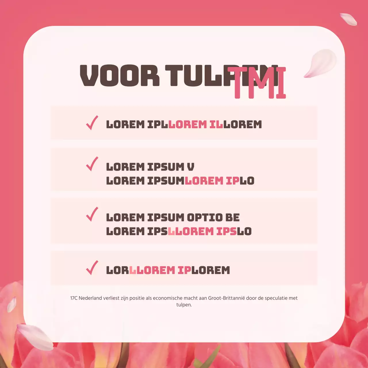 Tulp bloem in rozeWoordenboekkaartNieuws ontwerp