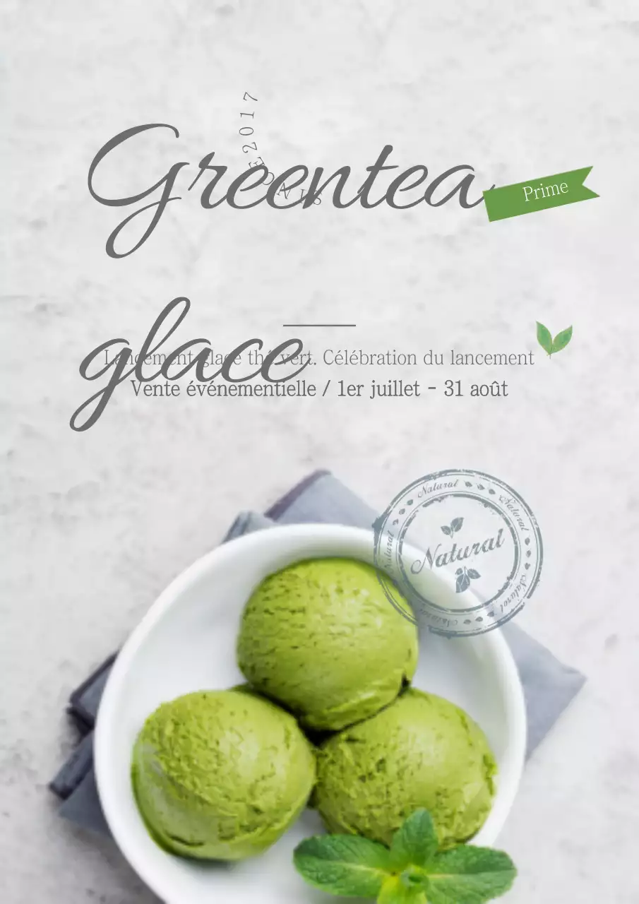 Glace au thé vert