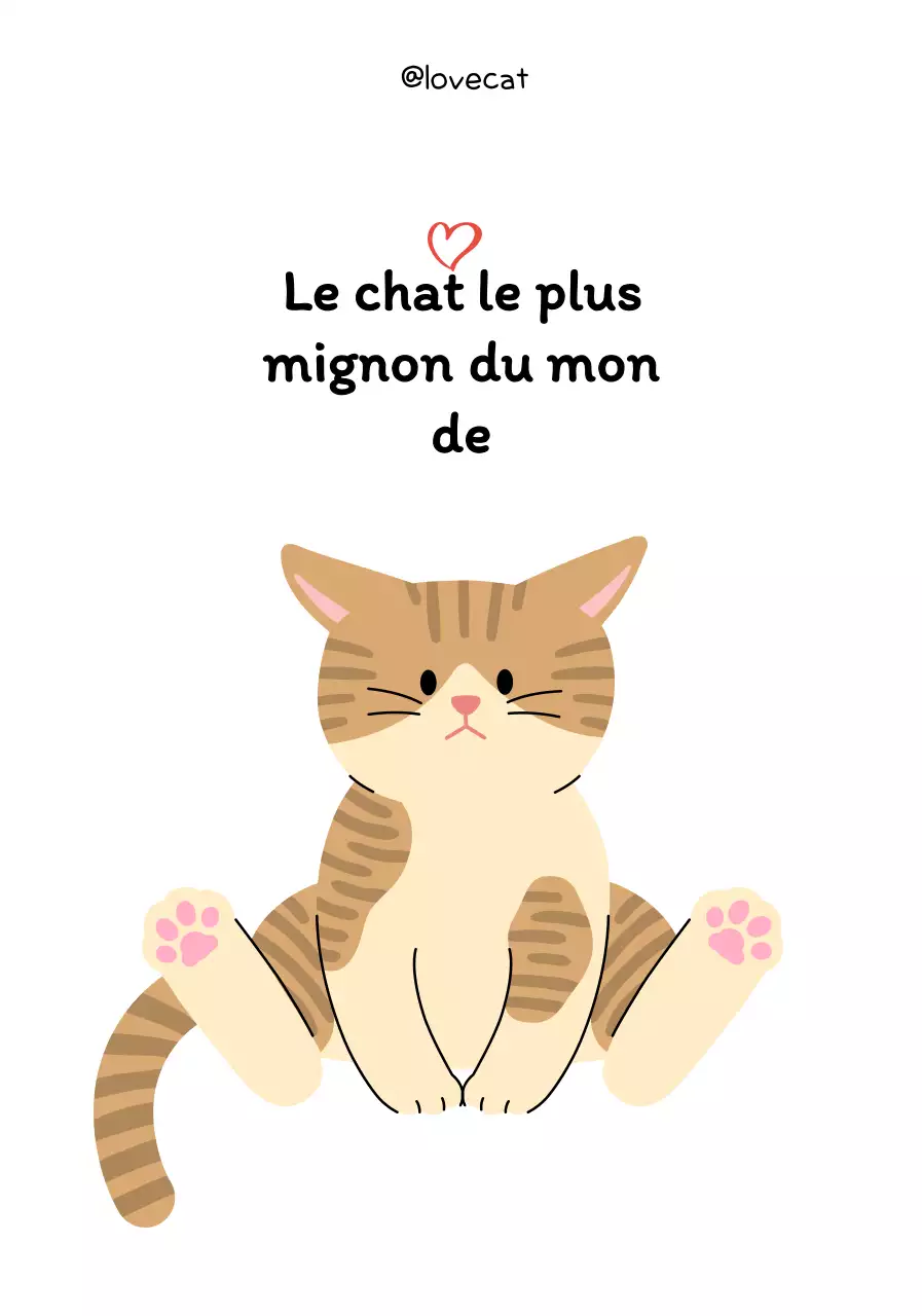 Police mignonne et illustration de chat