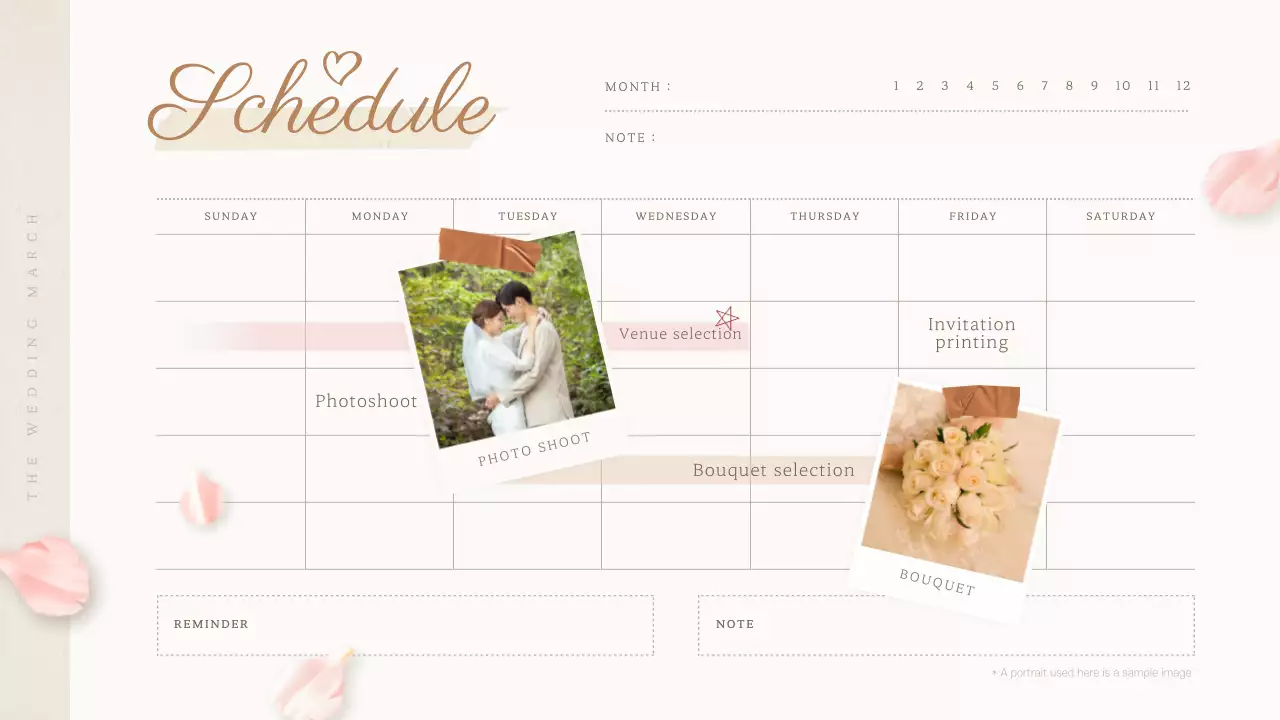 Beige and pink wedding planning diary