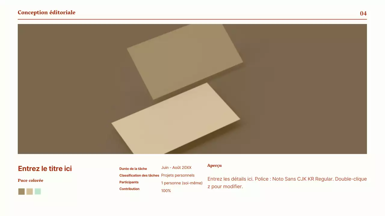 Portefeuille de design à pointe circulaire de couleur rouge