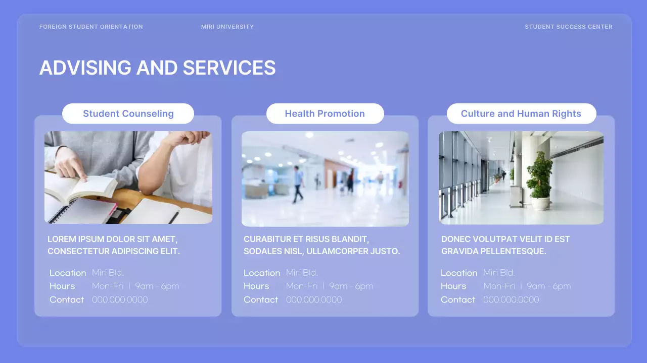 International Student Orientation in Mauve and Vibrant