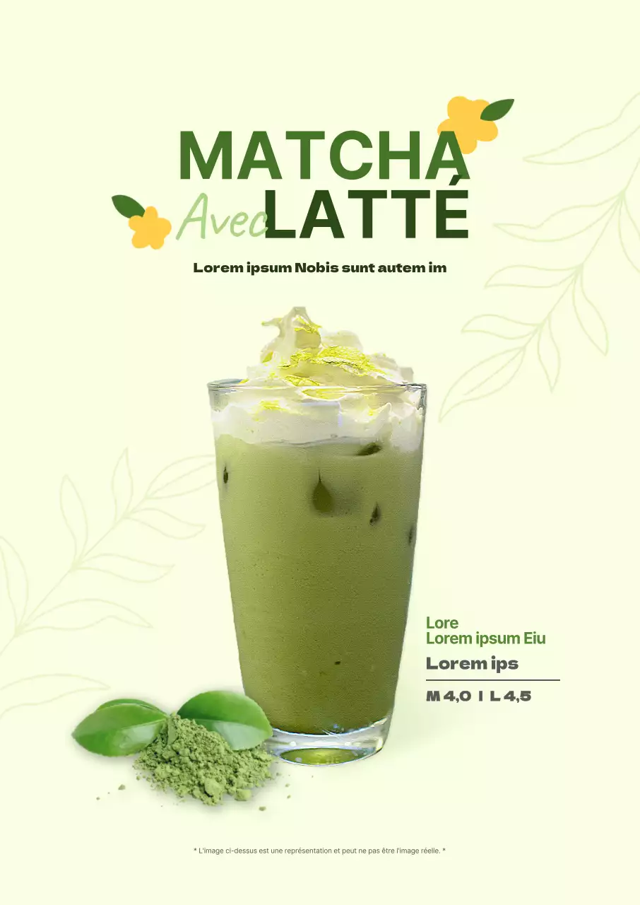 Affiche du menu du café Lime green