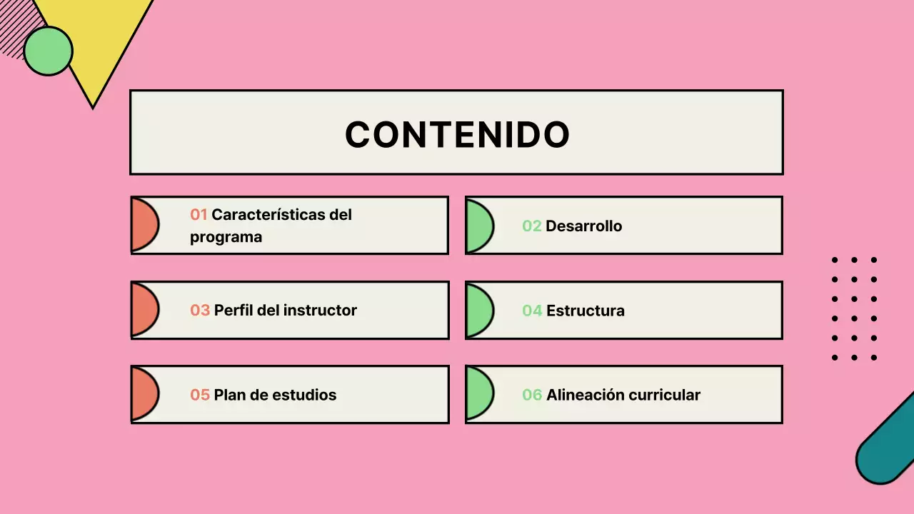 Cartera de propuestas de programas extraescolares de color rosa