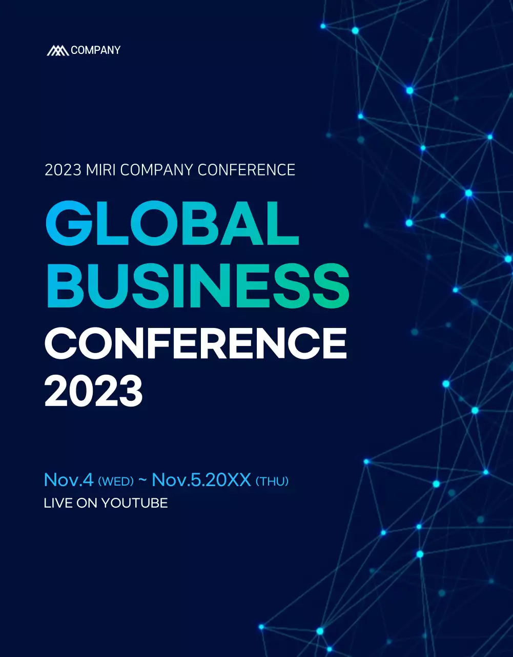 Blue Modern Business Conference Poster
