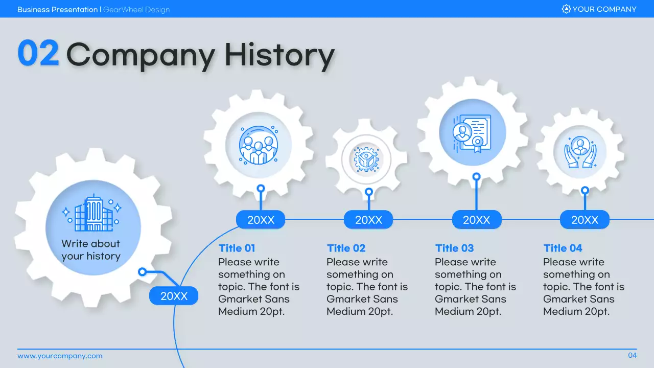 블루 모던 비즈니스 플랜 프레젠테이션