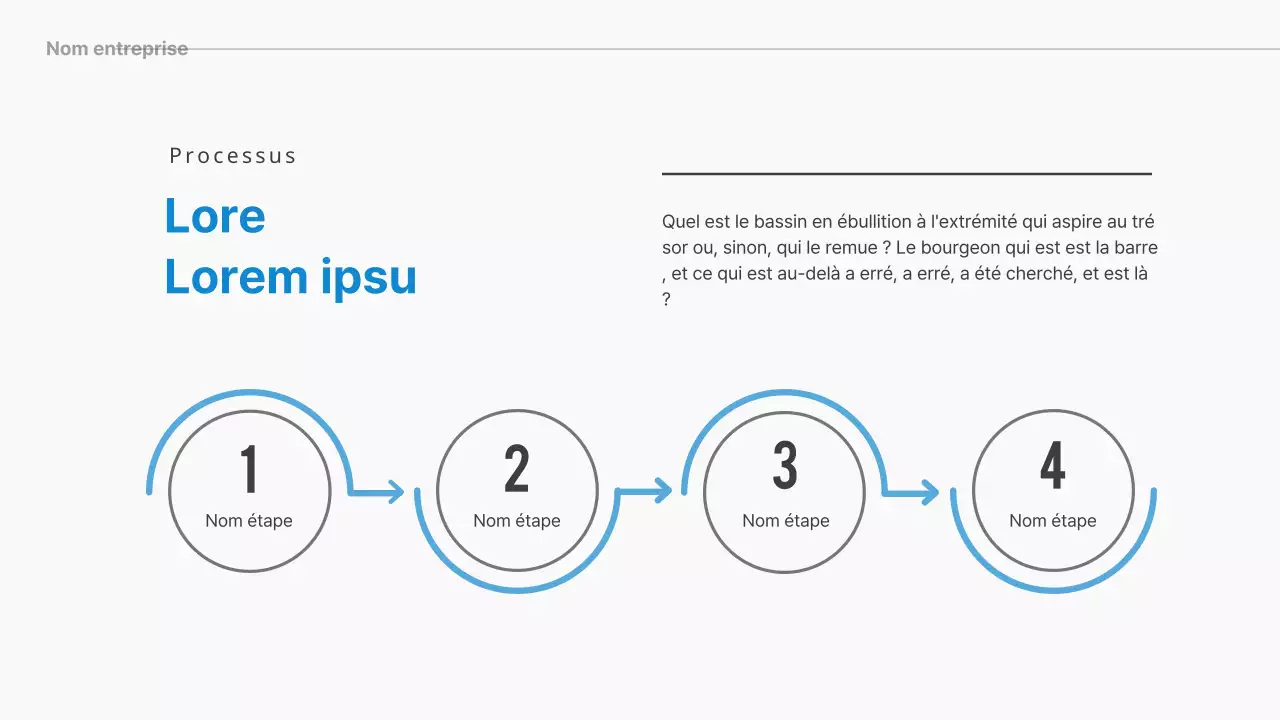 Une ligne du temps conceptuelle simple en bleu clair