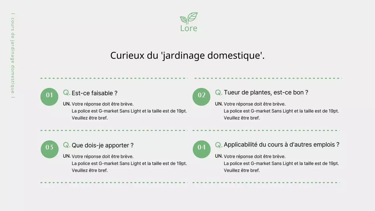 Vert olive, proposition de classe chaude (présentation)