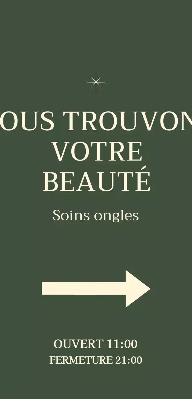 Illustration d'un signe d'ongle avec une étoile sur fond vert