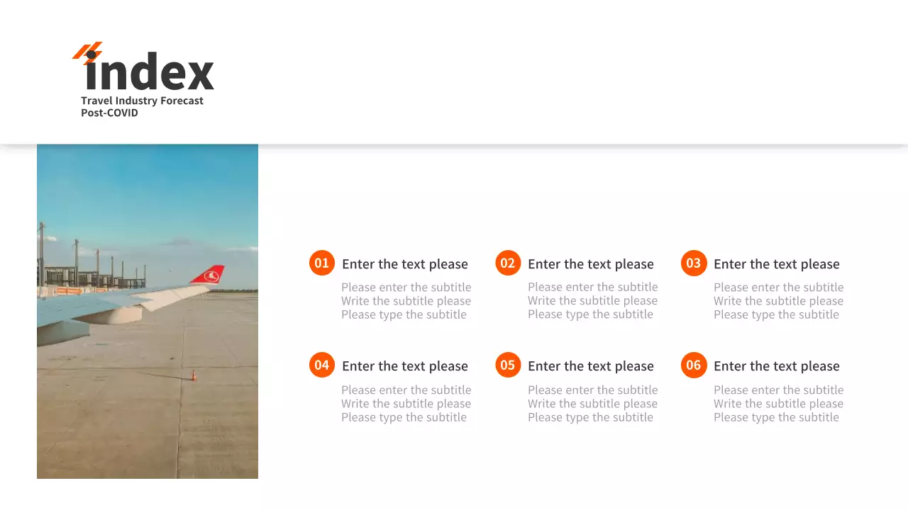 International travel reports in orange