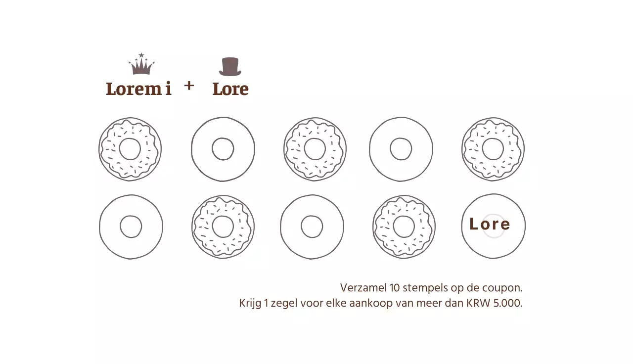 Bruin Wit Geïllustreerd Bakkerij Coupon