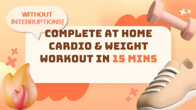 Pink and orange cute home training exercise theme