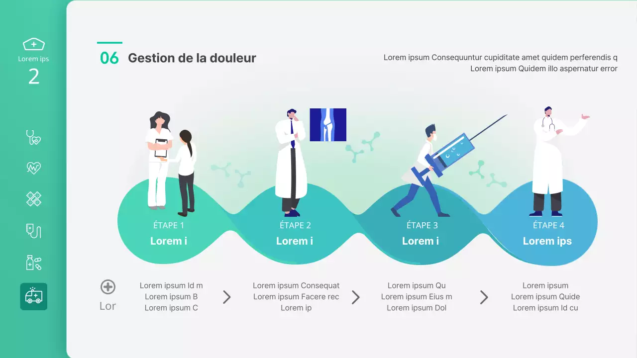 Présentation d'une classe d'infirmières mettant en valeur des illustrations vertes
