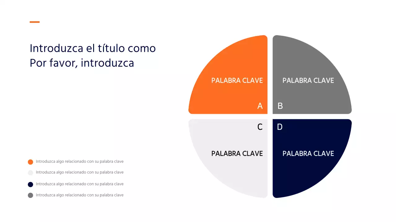 Una agenda conceptual sencilla en naranja y gris