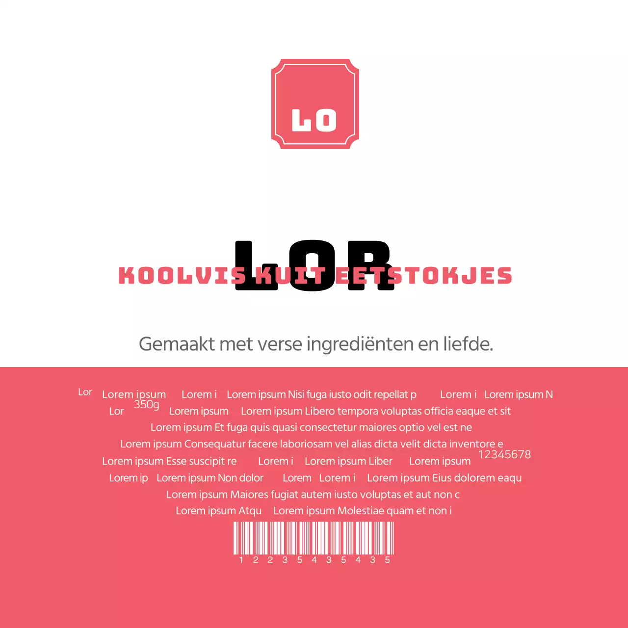 Rijstdief koolviskuit etiketten